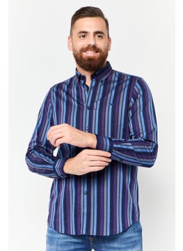 Harmont & Blaine Men Regular Fit Stripe Long Sleeves Casual Shirt, Multicolor  - Image 1