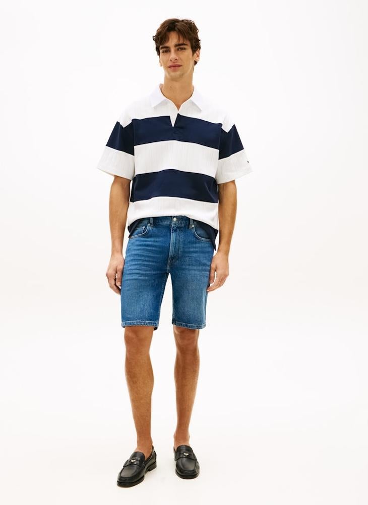 TOMMY HILFIGER Denton Faded Straight Leg Denim Shorts - Image 4