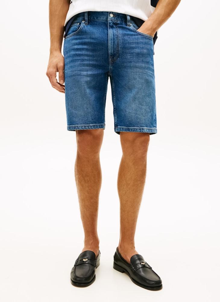 TOMMY HILFIGER Denton Faded Straight Leg Denim Shorts - Image 1