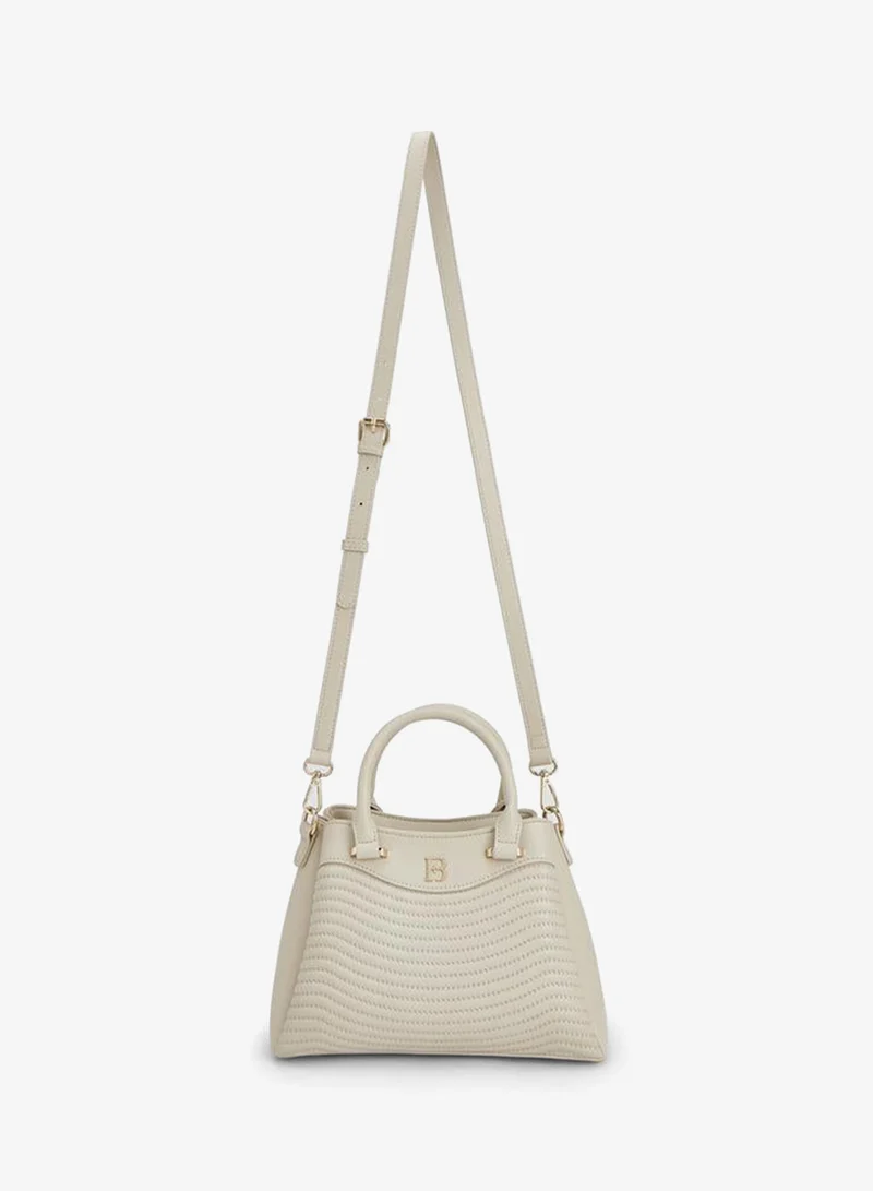 Flora Bella By Shoexpress CREAM Flora Bella Floral Print Bag With Double Handles And Additional Shoulder Strap for Women | Best Price UAE