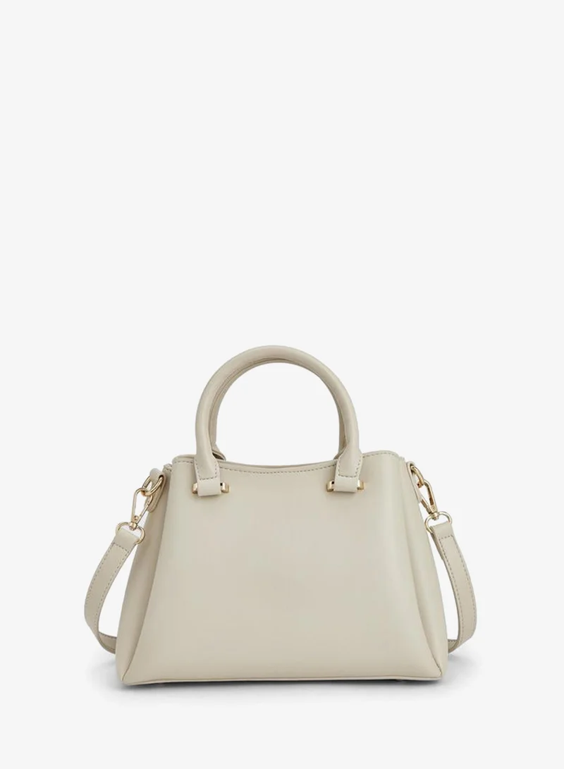 Flora Bella By Shoexpress CREAM Flora Bella Floral Print Bag With Double Handles And Additional Shoulder Strap for Women | Best Price UAE