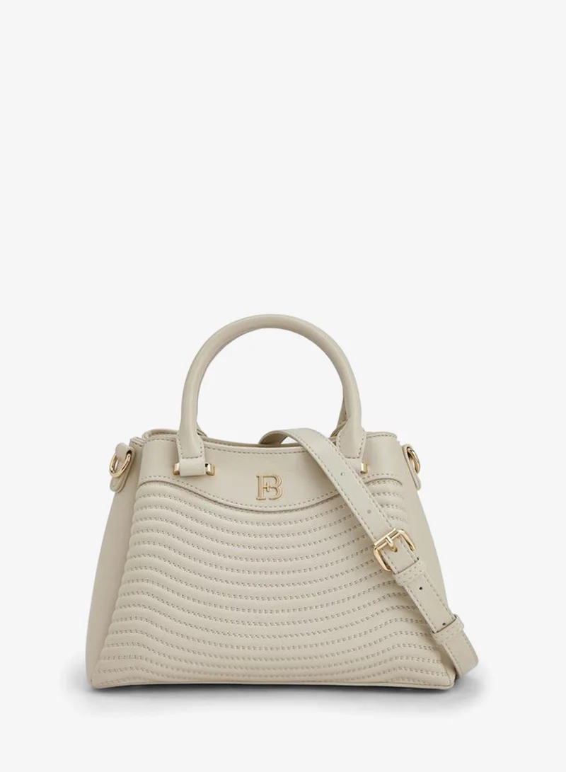 Flora Bella Floral Print Bag With Double Handles And Additional Shoulder Strap