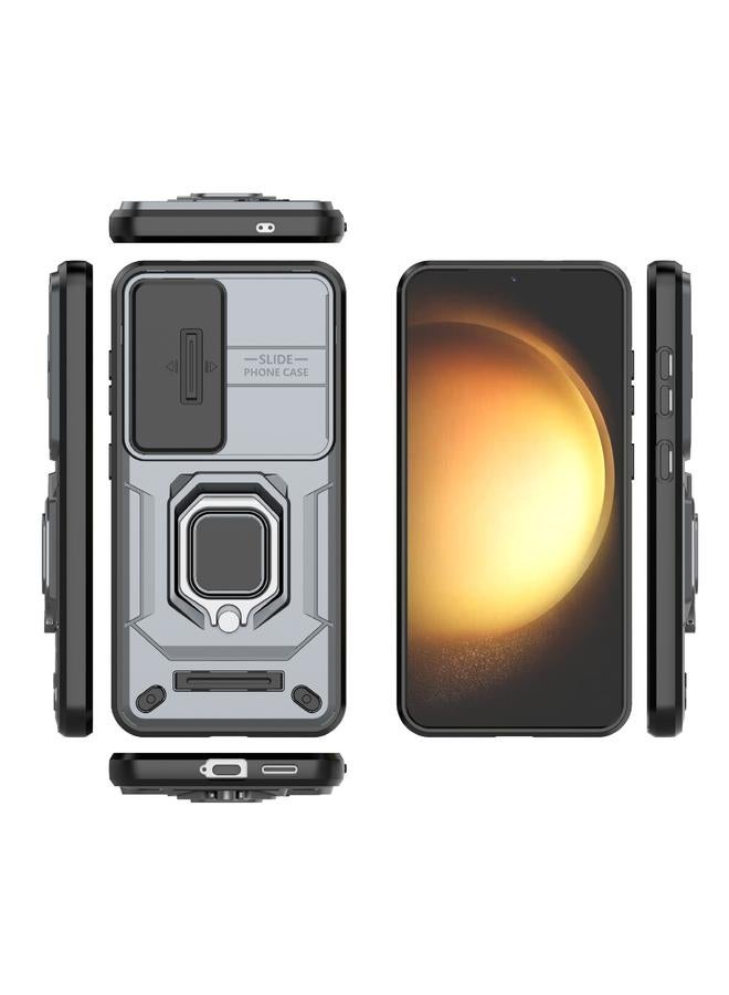 اس-توب جراب لهاتف Samsung Galaxy S25 5G، جراب منزلق من مادة TPU + PC، جراب هاتف مقاوم للصدمات مع حامل - Image 3