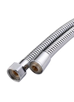 LAWAZIM Chrome Hose for Hand Bidet - 1.2meter - Silver Universal compatibility Chrome bath Handheld Toilet Hand Bidet Shower Sprayer Hose Attachment Stainless Steel Leak-Proof Tangle-Free  - Image 4