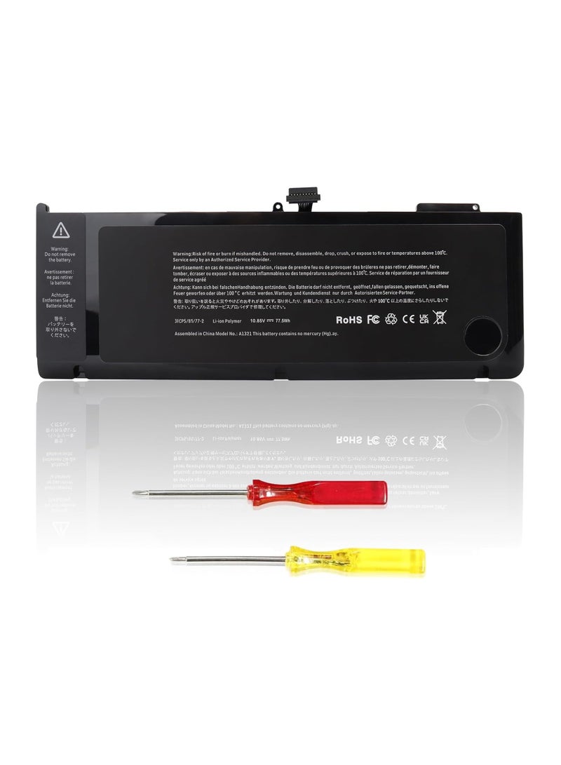 Max Power Replacement Laptop Battery Compatible for MacBook Pro 15 inch A1321 A1286 Mid 2009 Early/Late 2010 - Image 1