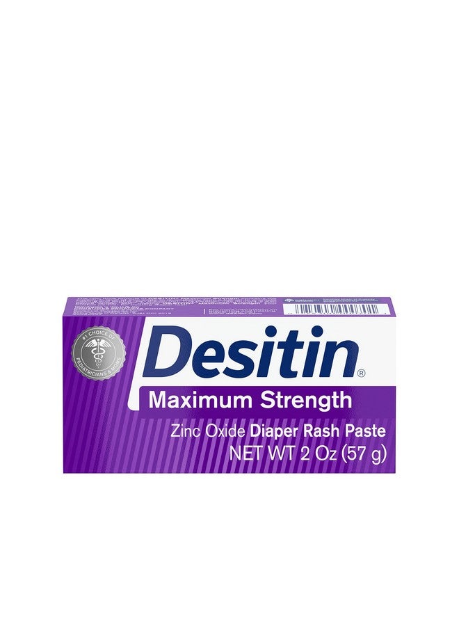 Desitin كريم طفح الحفاضات للأطفال بقوة قصوى مع 40% أكسيد الزنك للعلاج، التخفيف والوقاية، خالي من المواد المسببة للحساسية، خالي من الفثالات والبارابين، حجم السفر، 2 أونصة (عبوة من 6)  - Image 2