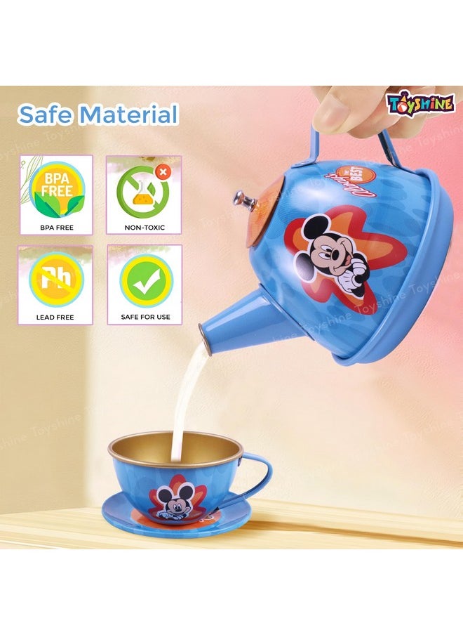 Toyshine Toyshine 14 Pcs Stainless Steel Kitchen Set Tea Party Pretend Play Fun Learning Playset Toy for Kids 3+, Model D  - Image 3