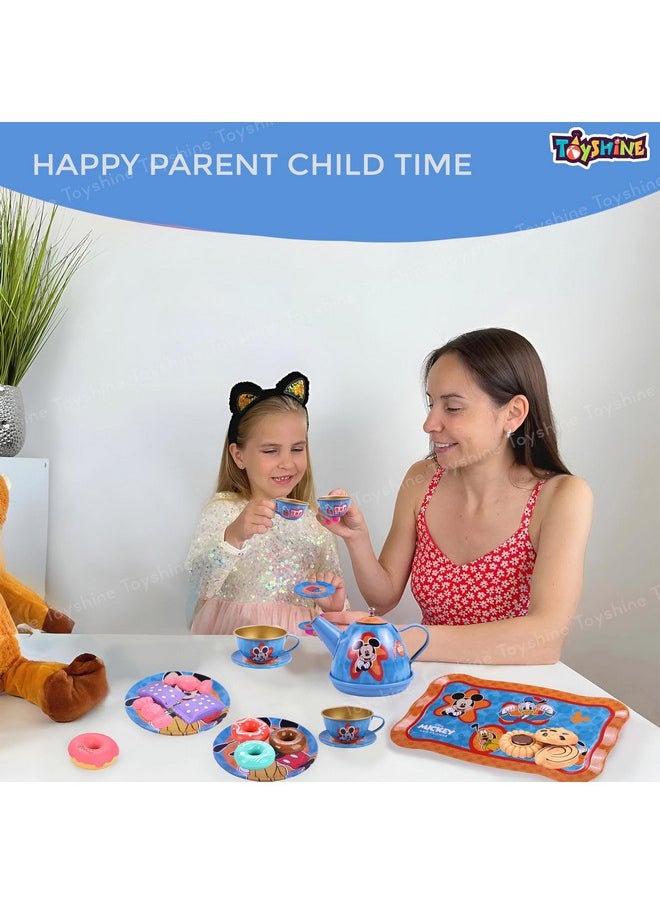Toyshine Toyshine 14 Pcs Stainless Steel Kitchen Set Tea Party Pretend Play Fun Learning Playset Toy for Kids 3+, Model D  - Image 4