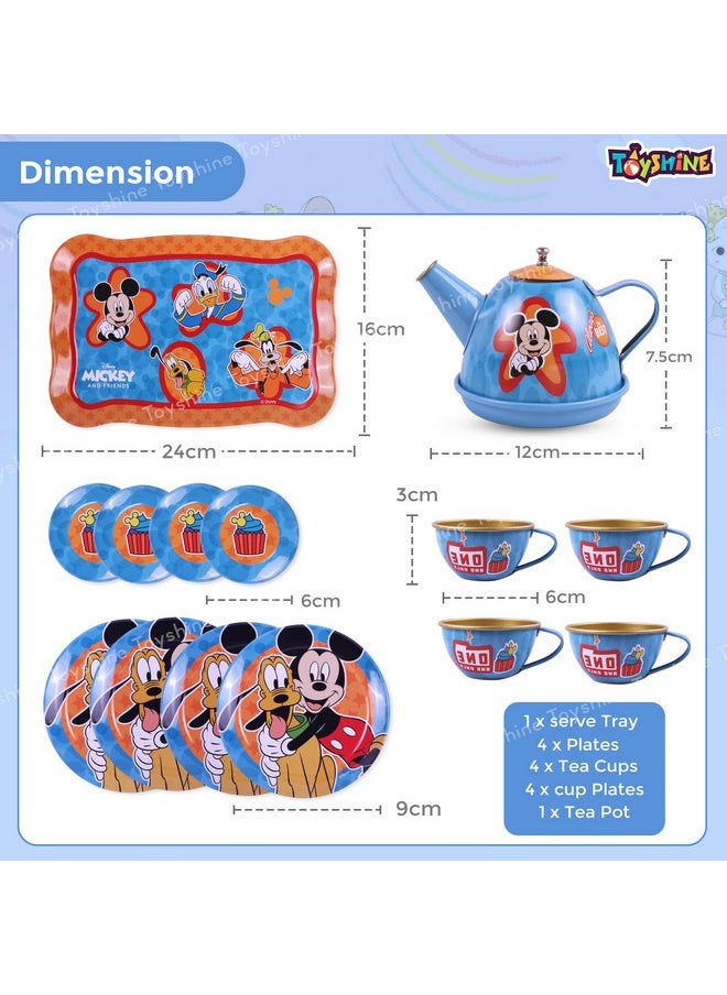 Toyshine Toyshine 14 Pcs Stainless Steel Kitchen Set Tea Party Pretend Play Fun Learning Playset Toy for Kids 3+, Model D  - Image 5