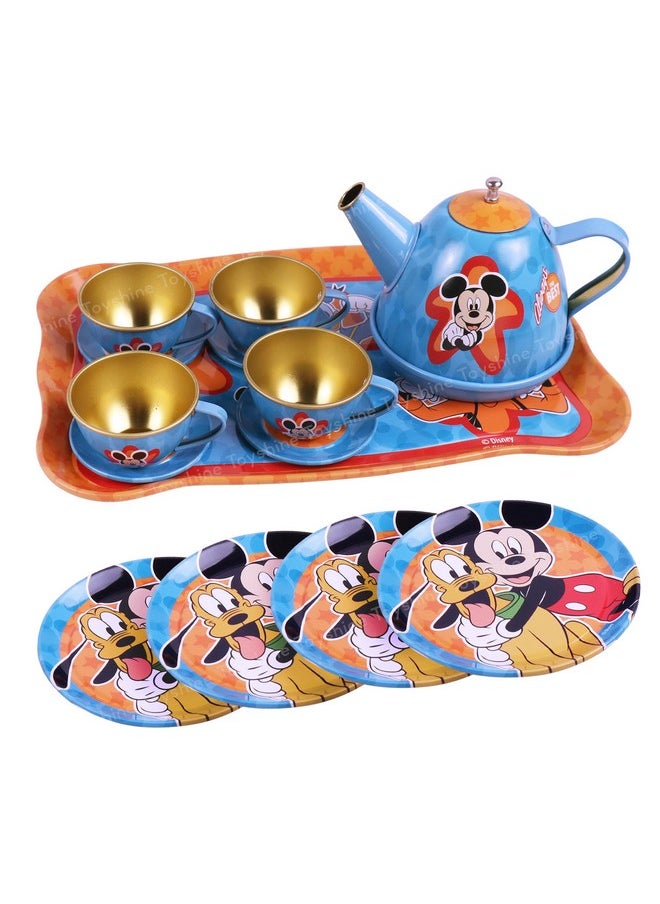 Toyshine Toyshine 14 Pcs Stainless Steel Kitchen Set Tea Party Pretend Play Fun Learning Playset Toy for Kids 3+, Model D  - Image 1