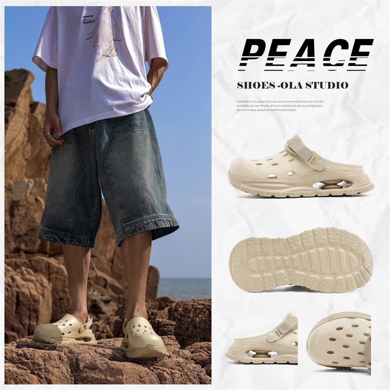 Style Slippers For Men, High-End Outdoor Sports Support, Non-Slip Beach Thick-Soled Sandals - Image 2