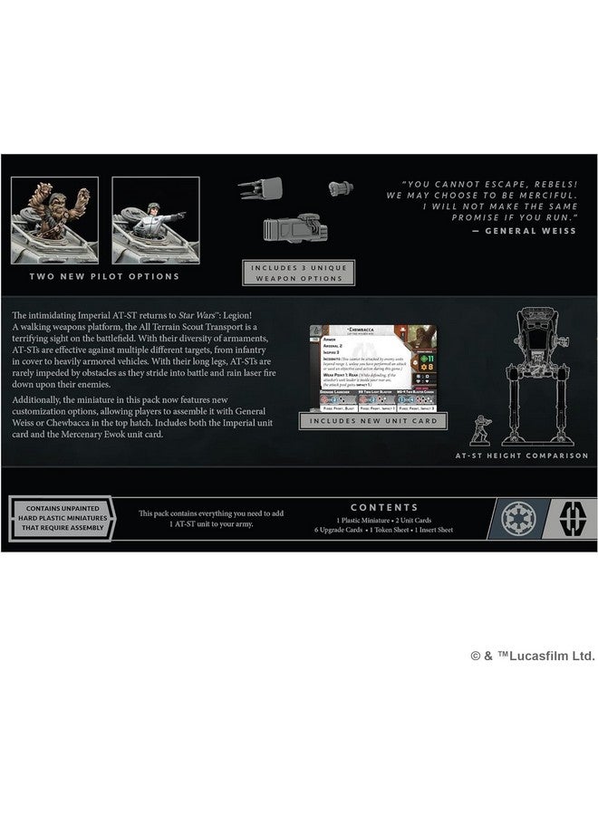 Atomic Mass Games Star Wars: Legion at-ST Walker Unit Expansion - Enhanced Firepower! Tabletop Miniatures Game, Strategy Game for Kids and Adults, Ages 14+, 2 Players, 3 Hour Playtime, Made - Image 2