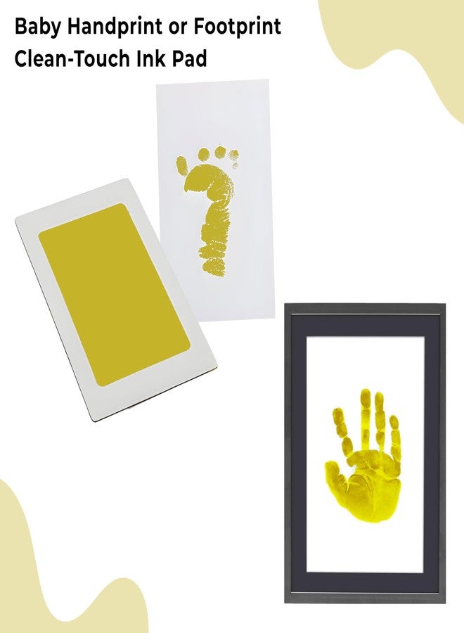 Bembika Baby Finger Print and Footprint Kit inkpad for Kids, InkPad for Baby's Hand and Foot Impression Safe and Non Toxic Ink Pad for Baby Foot Prints and Handprints Yellow - Image 2