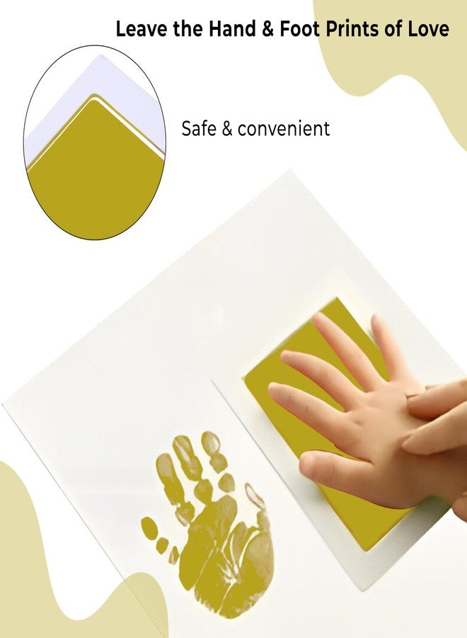 Bembika Baby Finger Print and Footprint Kit inkpad for Kids, InkPad for Baby's Hand and Foot Impression Safe and Non Toxic Ink Pad for Baby Foot Prints and Handprints Yellow - Image 4