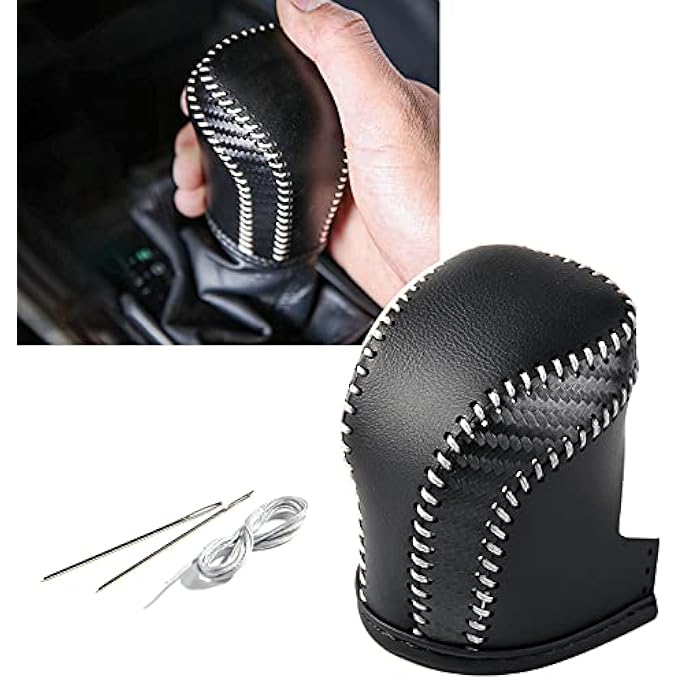 rayihni CKE Compatible with Toyota Camry Corolla Corolla Cross Avalon Accessories Car Center Console Gear Shift Knob Cover Trim Protector Cap Carbon Fiber and Black - Image 2