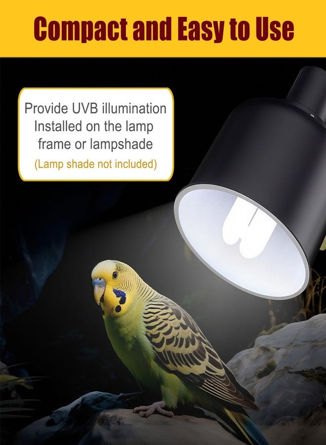 KINGYEENUO 2 Pack E26 UVA UVB Light Bulb for Birds 2.4 UVB 20W Compact Flourescent Lamp for All Kinds Captive Birds, Natural Sunlight Simulation Bird Parrot Light Bulb - Image 4