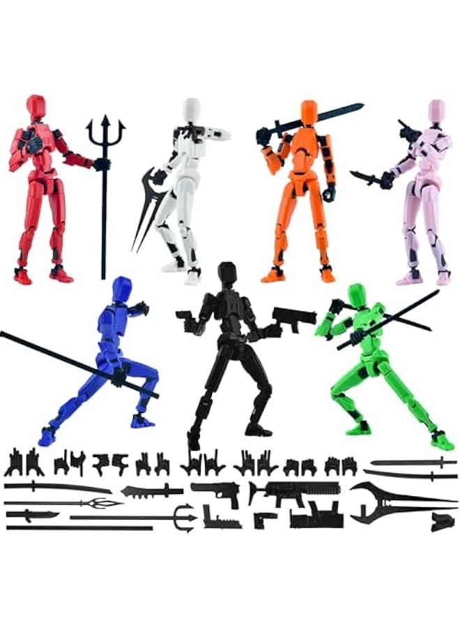 Already Assembled T13 Action Figure Accessories,Dummy 13 T13 Multi-Jointed Movable,for Collectors Desktop Decorations t-13 Movability 3D Printed Toys (Multicolor-2) - Image 1
