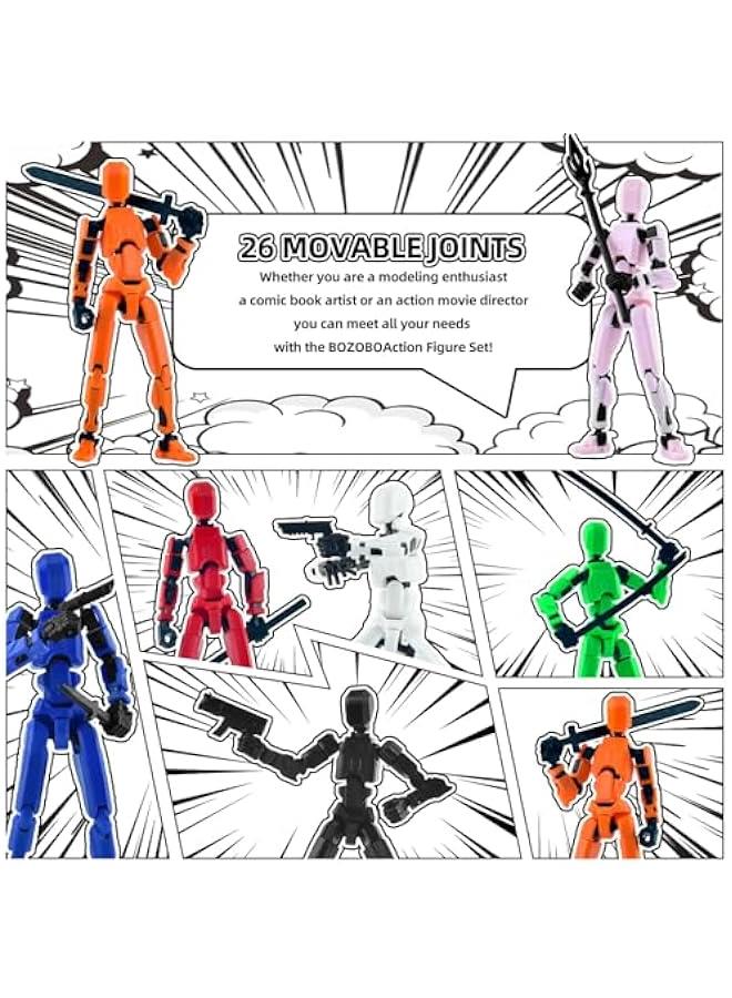 Already Assembled T13 Action Figure Accessories,Dummy 13 T13 Multi-Jointed Movable,for Collectors Desktop Decorations t-13 Movability 3D Printed Toys (Multicolor-2) - Image 3
