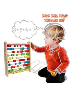 Sealive Classic Wooden Abacus For Kids Math, Educational Counting Toy With 100 Beads, 123 Learning Number Abacus For Toddler, Mathematics Toy Beads Game For Preschool Children Kindergarten  - Image 4