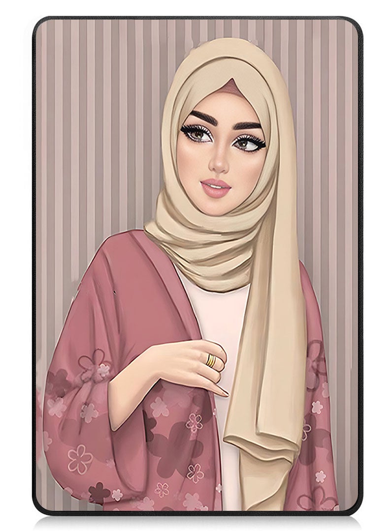 Theodor Protective Flip Case For Apple iPad Pro 13 (2024) With Trifold Stand Auto Wake Sleep Shockproof Cover Hijab Girl 1  - Image 1