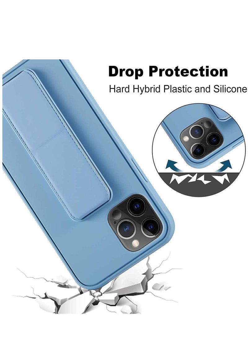 LNKOO Protective Cover with Back Strap Grip Stand for iPhone 13 Pro Max sky blue  - Image 4
