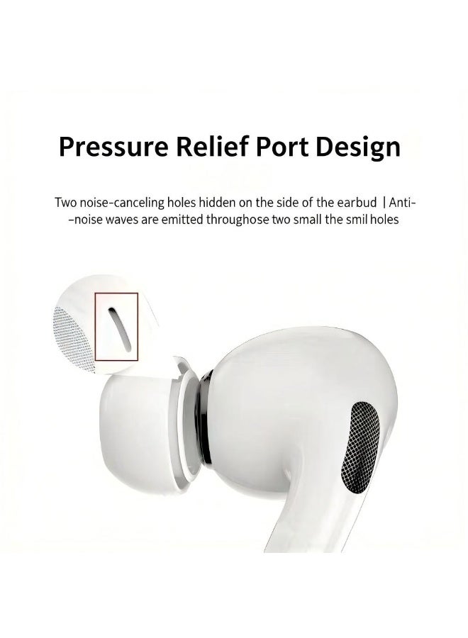 سام طقم 8 قطع رؤوس سيليكون بديلة متوافقة مع AirPods Pro، مقاسات XS/S/M/L، مريحة وعزل للضوضاء - Image 5