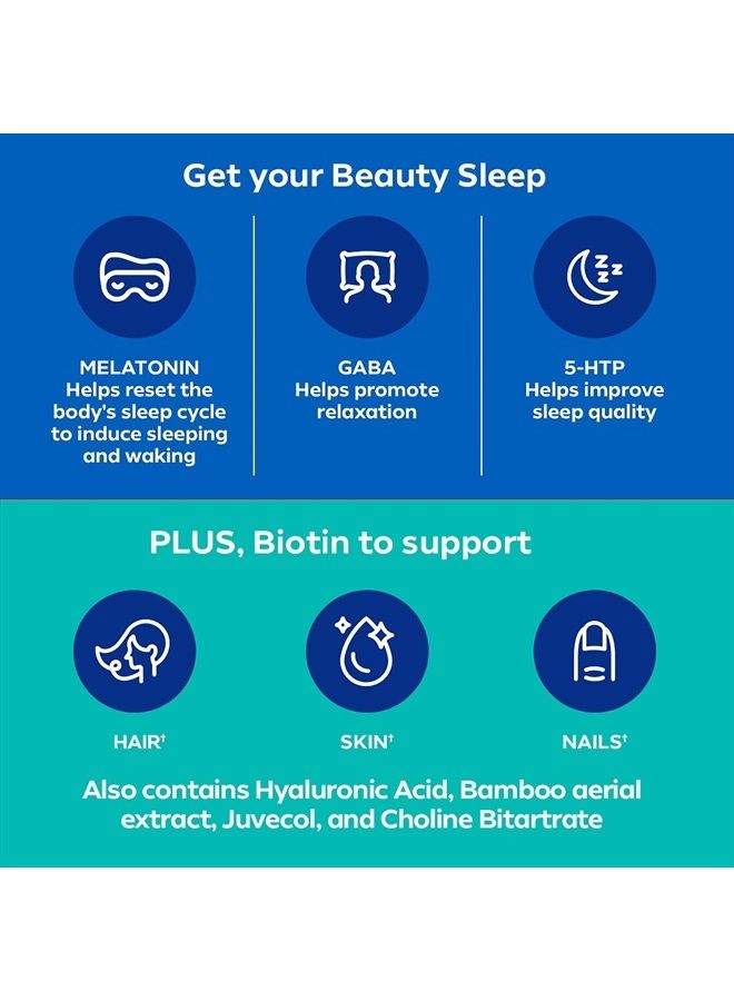 Dream Water Beauty Sleep Aid Drink Supplement; Melatonin 5mg, GABA, 5-HTP, plus Biotin for healthy skin, hair and nails; 2.5 oz liquid sleep shots, Zen Tonic 12-Count - Image 4