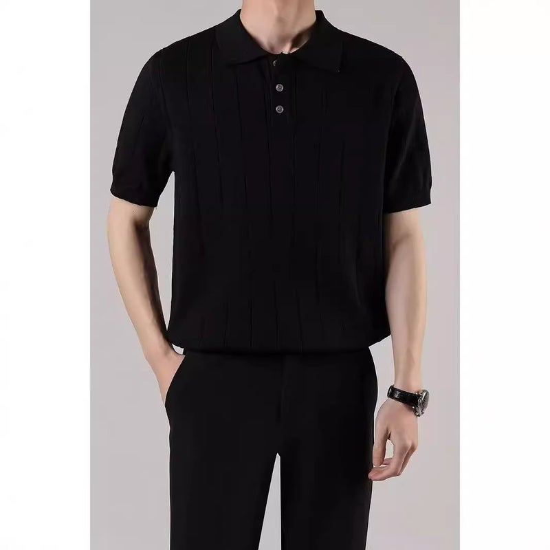 New Short-Sleeved T-Shirt Men'S Summer Korean-Style Trendy Simple Half-Sleeved Top Hong Kong-Style Loose Casual Trendy Brand T-Shirt - Image 2