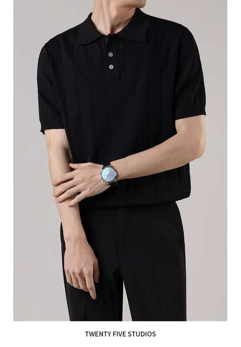 New Short-Sleeved T-Shirt Men'S Summer Korean-Style Trendy Simple Half-Sleeved Top Hong Kong-Style Loose Casual Trendy Brand T-Shirt - Image 1