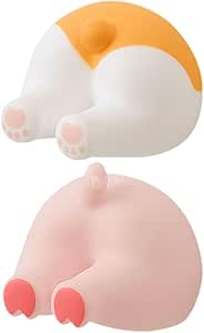 Self Adhesive Animal Tail Toothbrush Holder 2 Pack Decorative Bathroom Wall Hook - Image 1