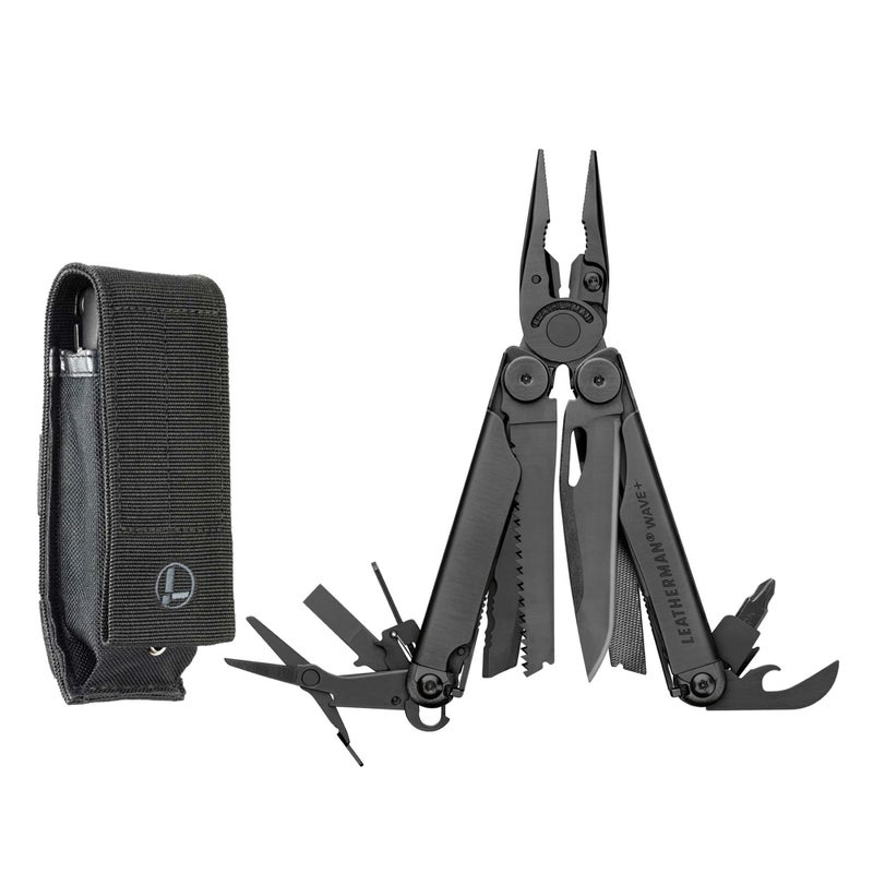 LEATHERMAN LEATHERMAN, Wave+, 18-in-1 Full-Size, Versatile Multi-tool for DIY, Home, Garden, Outdoors or Everyday Carry (EDC), Black  - Image 1