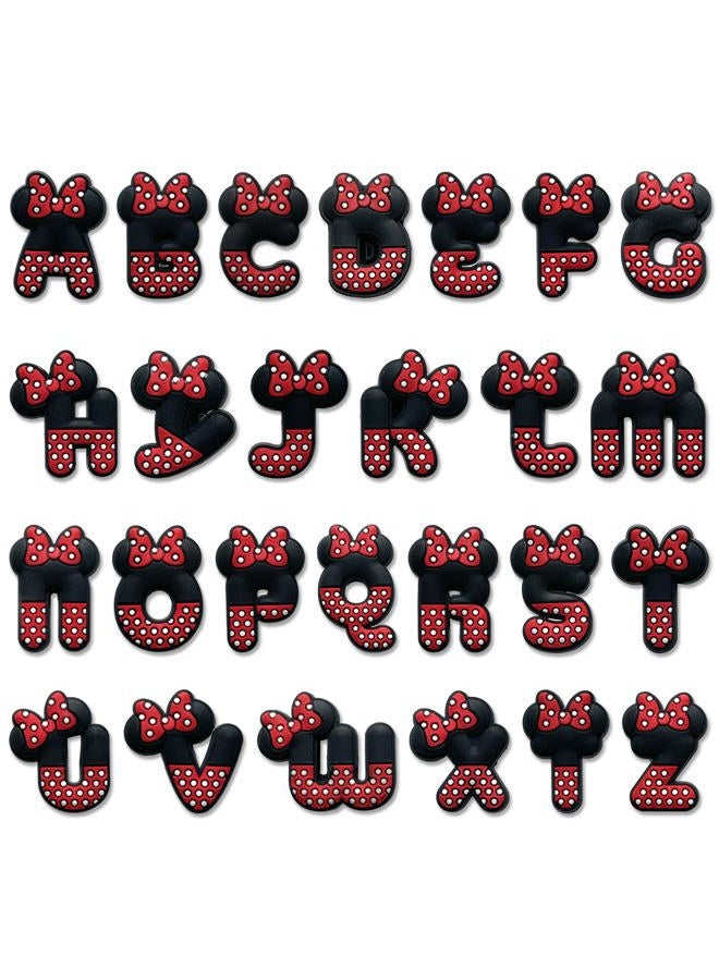 Zanerolan 26Pcs Cartoon Alphabet Shoe Decoration Charms for Croc Clog, Letter Charms Accessories for Shoes, Small, Polyvinyl Chloride, No Gemstone - Image 1