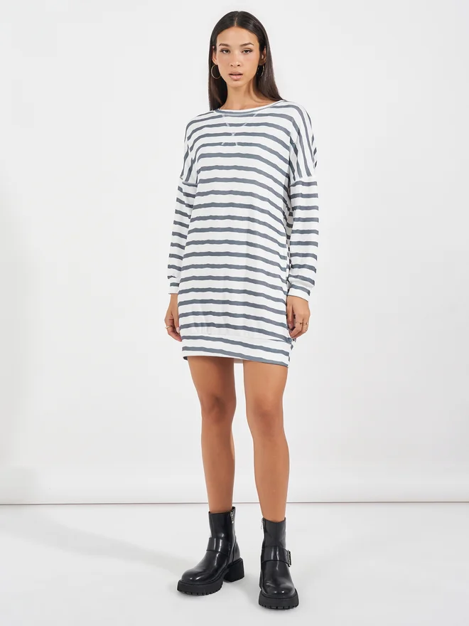 Aria Romance Striped T-Shirt Dress