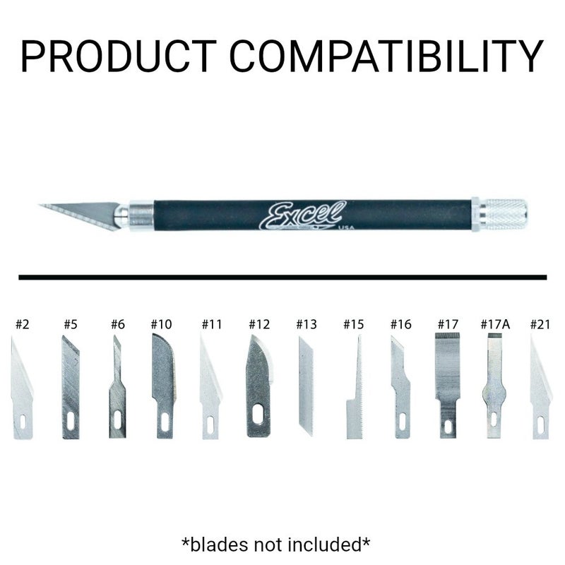 Excel Blades Soft Grip Hobby Knife, Excel Blades K18 with Safety Cap, American Made Light Duty Craft Knife (One Assorted Color) - Image 5