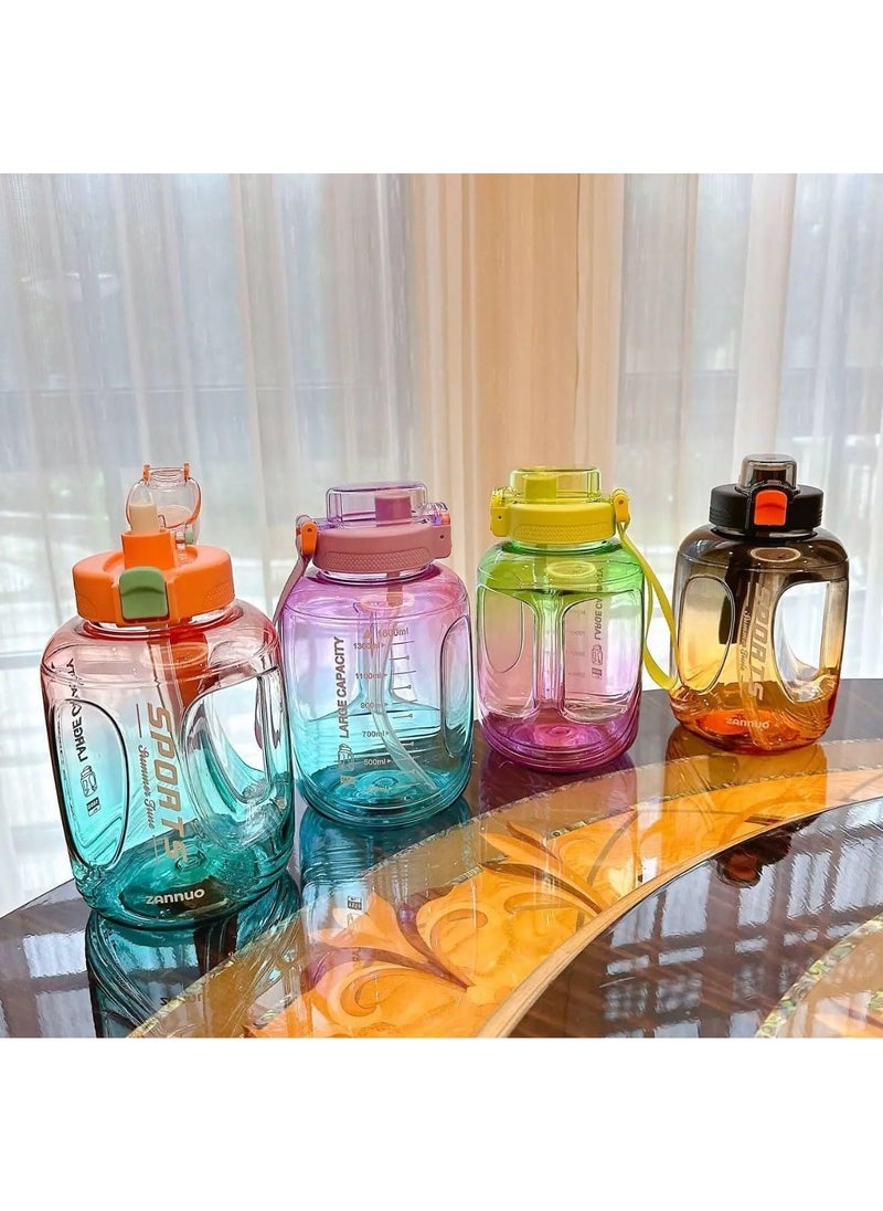 SportQ - ®Sports Water Bottles 1600ml with Removable Straw, BPA Free & Leakproof Motivational Large Water Bottle with Time Marker for Fitness, Gym, - Image 1
