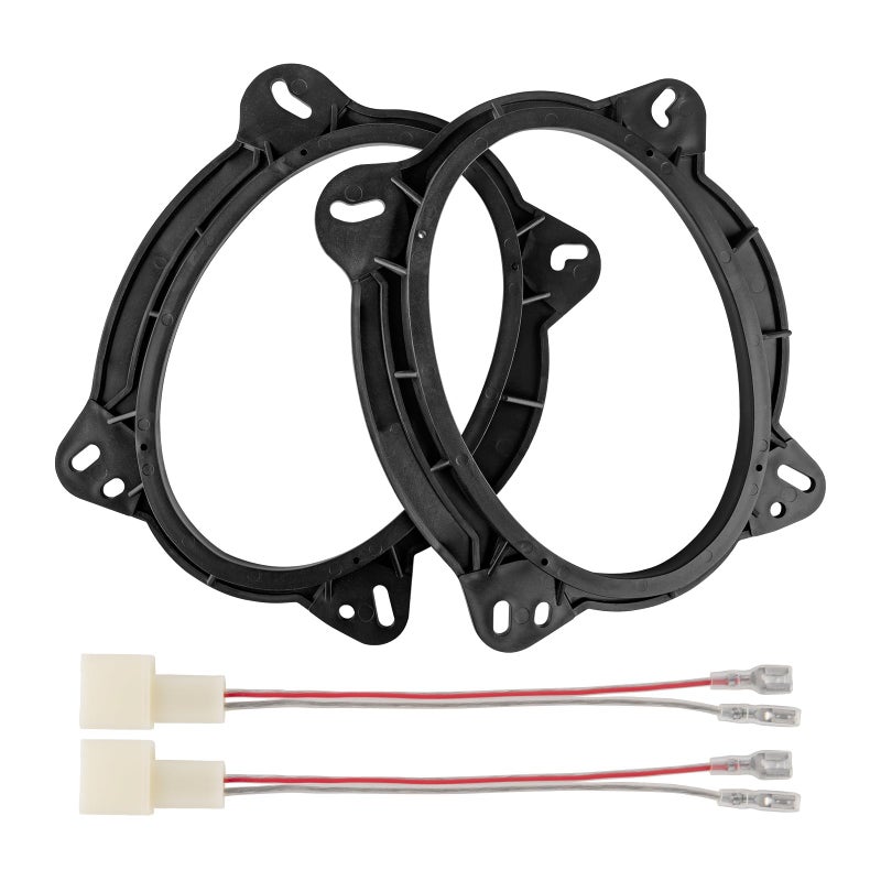 RED WOLF 6X9 Inch Front Door Speaker Adapter W/Speaker Wiring Harness for 2004 Up Toyota 4Runner Camry Highlander, Lexus CT GX LS Install Aftermarket Car Audio Mounting Spacer Ring Bracket Kit 1 Pair - Image 1