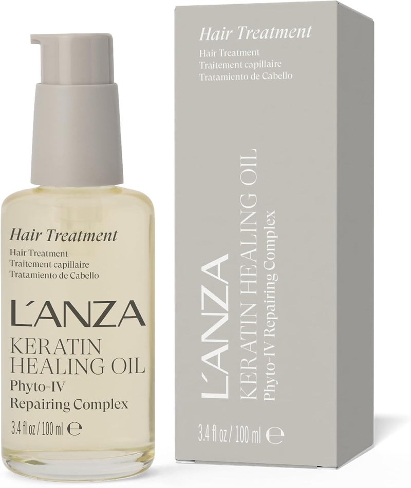 L'ANZA Keratin Healing Oil Treatment - Restores and Nourishes Dry Damaged Hair with Phyto IV Complex and UV Protection (3.4 Fl Oz) - Image 1