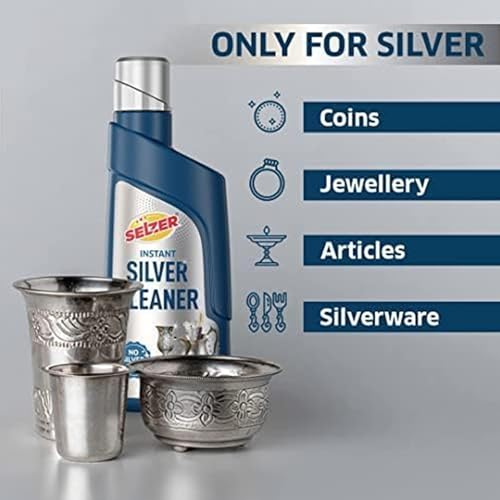 Selzer Silver Dip Cleaner Liquid – 250 ml | Instant Silver Cleaner & Tarnish Remover for Pooja Items, Utensils & Jewellery | Silver Shine Cleaning Liquid for Silverware & Ornaments (Pack of 2) - Image 3