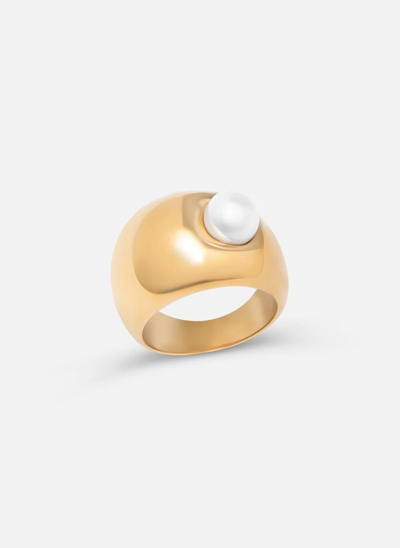 Lichi  Puffy ring with large pearl for Women | Best Price UAE