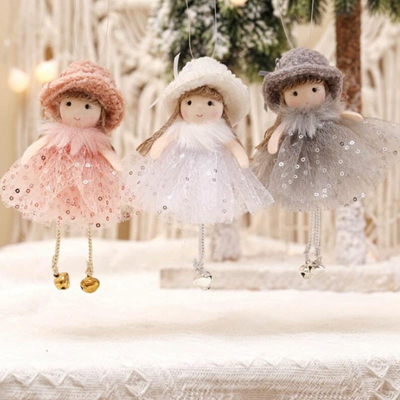 فزبنسركو FZBNSRKO 3PCS Angel Doll Pendants Angel Doll Pendant Doll Doll Hanging Angel لعيد الميلاد يوم عيد ميلاد حفل زفاف عيد الحب عيد الحب (لون عشوائي) - Image 1