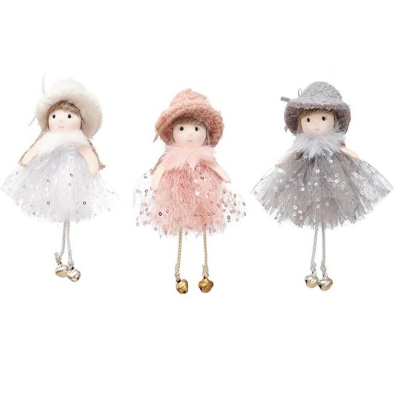 فزبنسركو FZBNSRKO 3PCS Angel Doll Pendants Angel Doll Pendant Doll Doll Hanging Angel لعيد الميلاد يوم عيد ميلاد حفل زفاف عيد الحب عيد الحب (لون عشوائي) - Image 3