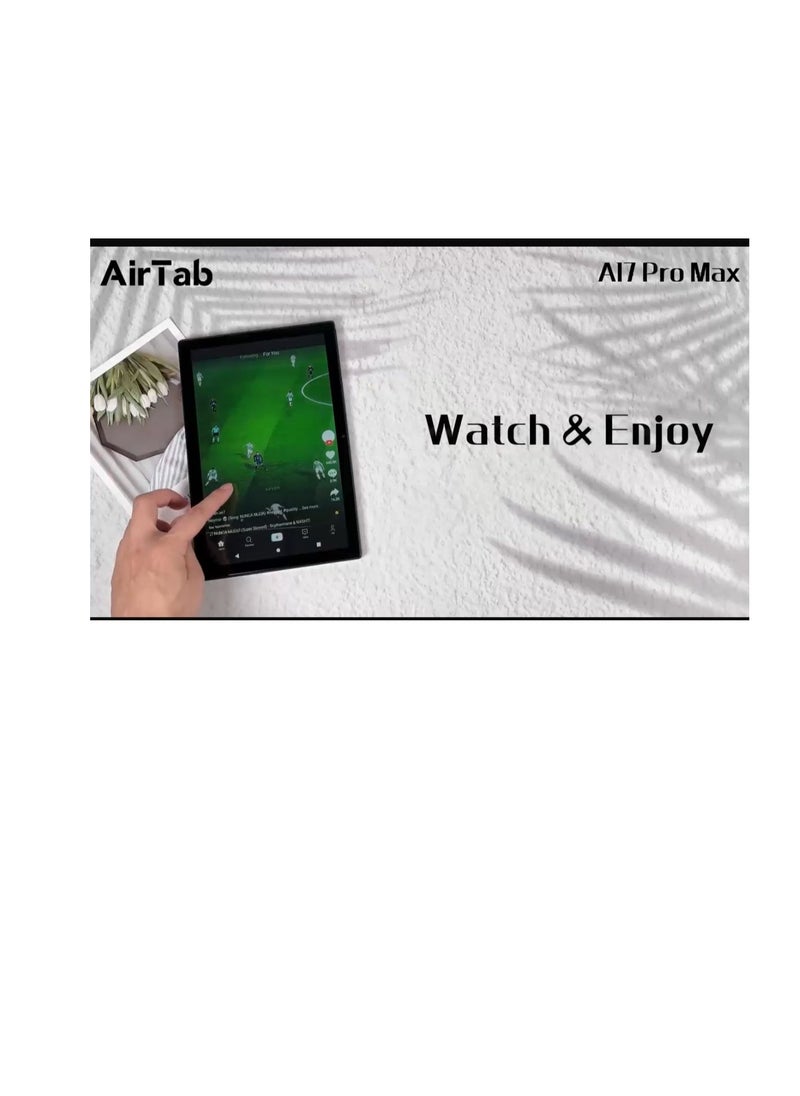 AirTab 10.1-Inch Smart Tablet A17 PRO MAX Android 13 Tablet With 1TB Storage and 16GB RAM Quad Core Wi-Fi LTE Dual Sim with Touch Pen and Keyboard - SILVER  - Image 3