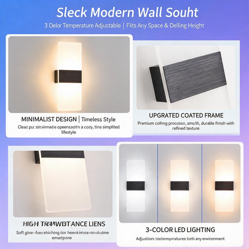 Grand View Garden Wall Lamp: 389L Model Modern Minimalist Nordic Creative Design - Versatile Bedside Wall Sconce for Bedroom Living Room Corridor Accent Lighting - Image 3