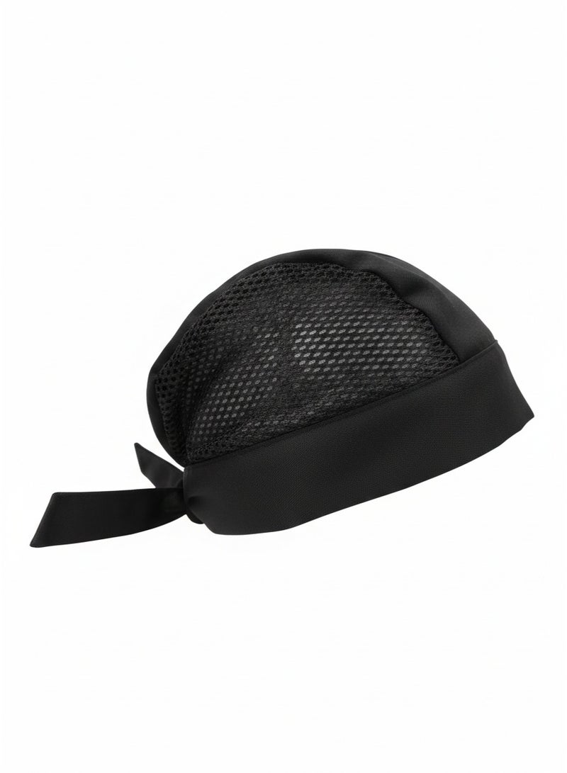 Black Mesh Chef Bandana