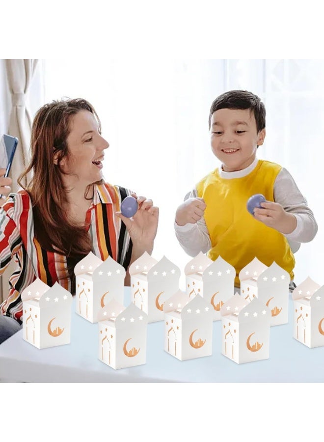 10 قطعة من علب الهدايا، صناديق توزيعات قابلة لإعادة الاستخدام، مناسبة لتغليف الشموع العطرية وحلويات وهدايا العيد - Image 5