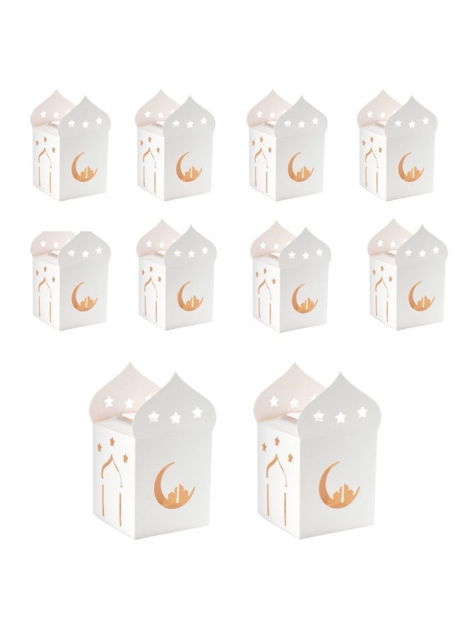 10 قطعة من علب الهدايا، صناديق توزيعات قابلة لإعادة الاستخدام، مناسبة لتغليف الشموع العطرية وحلويات وهدايا العيد - Image 1