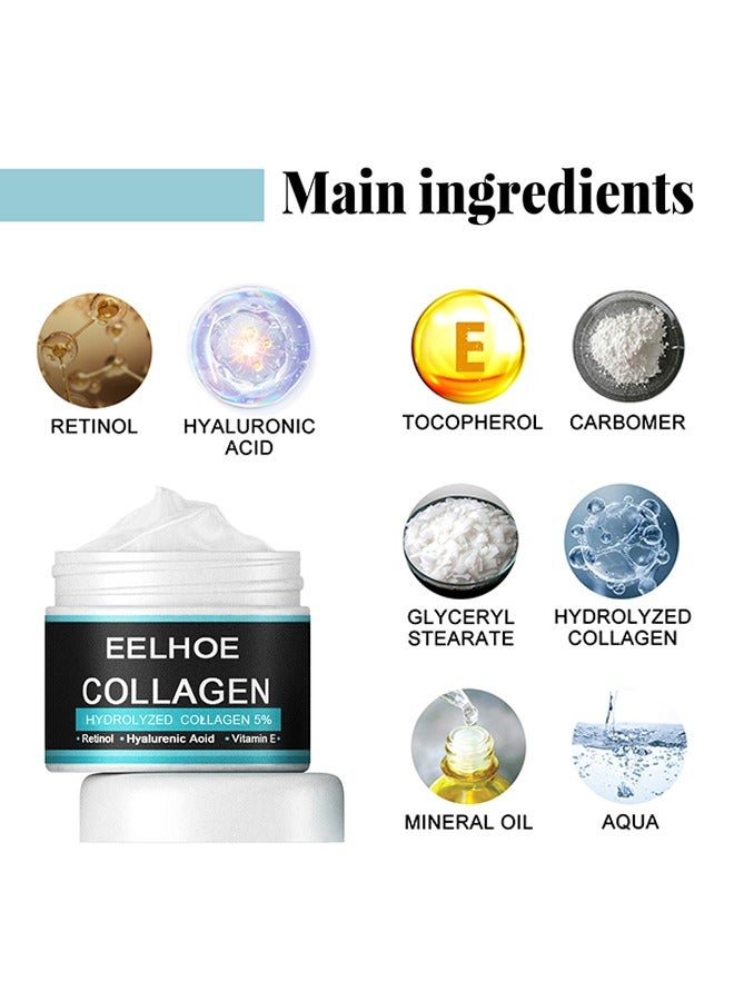 EELHOE Collagen Cream, for Men Contains Retinol, Hyaluronic Acid, and Vitamin E, Has Anti Wrinkle Cream, Facial Moisturizing, Anti-Aging and Wrinkle Antioxidant Effects 30g Collagen Cream, for Men Contains Retinol, Hyaluronic Acid, and Vitamin E, Has Anti Wrinkle Cream, Facial Moisturizing, Anti-Aging and Wrinkle Antioxidant Effects 30g - Image 3