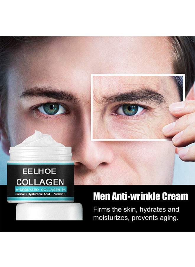 EELHOE Collagen Cream, for Men Contains Retinol, Hyaluronic Acid, and Vitamin E, Has Anti Wrinkle Cream, Facial Moisturizing, Anti-Aging and Wrinkle Antioxidant Effects 30g Collagen Cream, for Men Contains Retinol, Hyaluronic Acid, and Vitamin E, Has Anti Wrinkle Cream, Facial Moisturizing, Anti-Aging and Wrinkle Antioxidant Effects 30g - Image 5