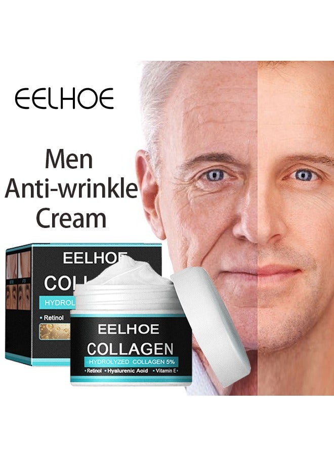 EELHOE Collagen Cream, for Men Contains Retinol, Hyaluronic Acid, and Vitamin E, Has Anti Wrinkle Cream, Facial Moisturizing, Anti-Aging and Wrinkle Antioxidant Effects 30g Collagen Cream, for Men Contains Retinol, Hyaluronic Acid, and Vitamin E, Has Anti Wrinkle Cream, Facial Moisturizing, Anti-Aging and Wrinkle Antioxidant Effects 30g - Image 1