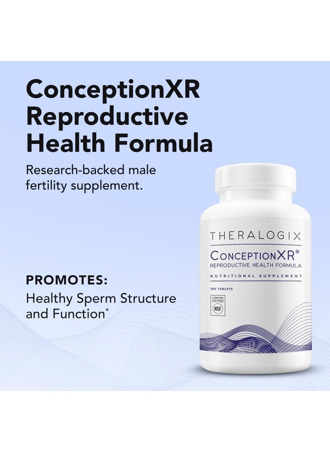 Theralogix Theralogix ConceptionXR Reproductive Health For Men, Men's Preconception Vitamins for Fertility Support, Male Fertility Supplements for Sperm Health, NSF Certified - 180 Tabs (90-Day Supply), Unflavor  - Image 4